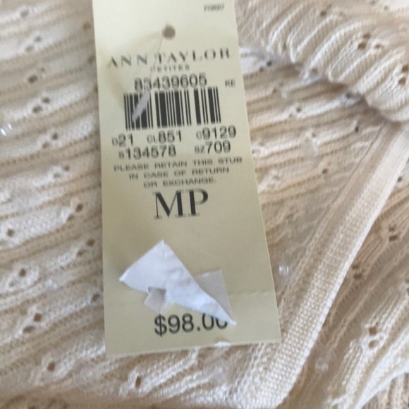 Ann Taylor off white sparkle sweater - Picture 5 of 5